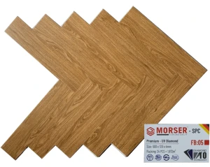 Sàn nhựa hèm khoá xương cá Morser 4mm FB05