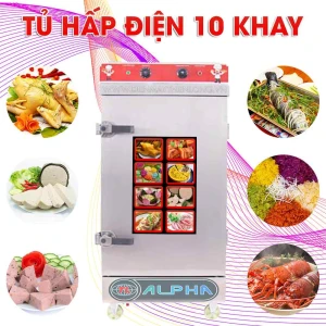Tủ Nấu Cơm - Máy Hấp Giò Chả 10 Khay - Có Điều Khiển