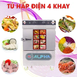 Tủ Nấu Cơm - Máy Hấp Giò Chả 4 Khay - Có Điều Khiển