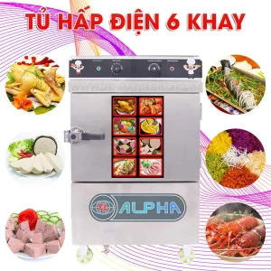 Tủ Nấu Cơm - Máy Hấp Giò Chả 6 Khay - Có Điều Khiển
