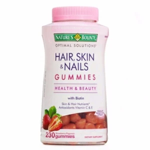 Kẹo Dẻo Đẹp Da Móng Và Tóc Nature s Bounty Hair Skin & Nails Gummies 230 Viên