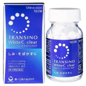 Viên Uống Mờ Nám Hỗ Trợ Trắng Da Transino White C Clear 120 viên