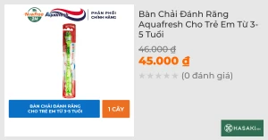 Bàn Chải Đánh Răng Aquafresh Cho Trẻ Em Từ 3-5 Tuổi (1 Cây)
