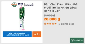Bàn Chải Đánh Răng P/S Muối Tre Tự Nhiên Chăm Sóc Nướu (1 Cây)