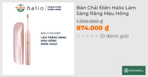 Bàn Chải Điện Halio Làm Trắng Răng Màu Hồng