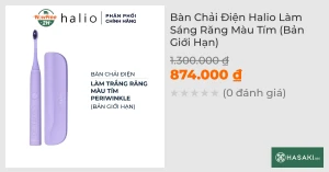 Bàn Chải Điện Halio Làm Trắng Răng Màu Tím (Bản Giới Hạn)
