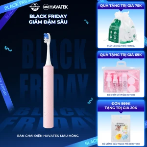 Bàn Chải Điện Havatek Giảm Chấn Nướu Màu Hồng 