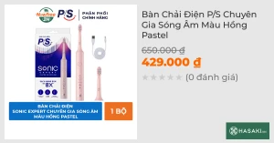 Bàn Chải Điện P/S Sonic Expert Sạch Mảng Bám 8X Màu Hồng