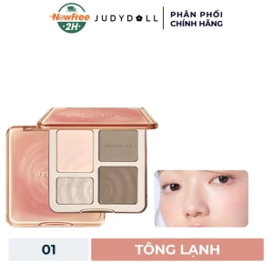 Bảng Highlight Và Tạo Khối Judydoll 4 Màu - 01 Tông Lạnh 9g