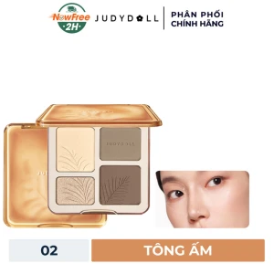 Bảng Highlight Và Tạo Khối Judydoll 4 Màu - 02 Tông Ấm 9g