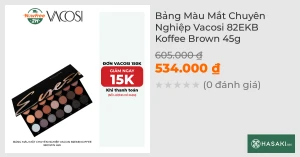Bảng Màu Mắt Chuyên Nghiệp Vacosi 82EKB Koffee Brown 45g