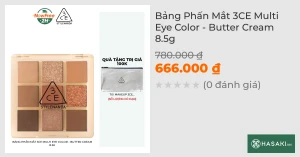 Bảng Phấn Mắt 3CE Multi Eye Color - Butter Cream 8.5g