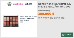 Bảng Phấn Mắt Australis 20 Màu Dạng Lì, Ánh Nhũ 20g
