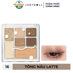 Bảng Phấn Mắt Judydoll 7 Màu - 16 Tông Nâu Latte 8.5g