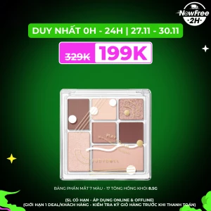Bảng Phấn Mắt Judydoll 7 Màu - 17 Tông Hồng Khói 8.5g