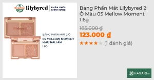 Bảng Phấn Mắt Lilybyred 2 Ô Màu 05 Mellow Moment 1.6g