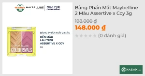 Bảng Phấn Mắt Maybelline 2 Màu Assertive x Coy 3g