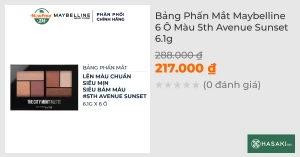 Bảng Phấn Mắt Maybelline 6 Ô Màu 5th Avenue Sunset 6.1g