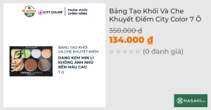 Bảng Tạo Khối Và Che Khuyết Điểm City Color 7 Ô