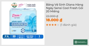 Băng Vệ Sinh Diana Hàng Ngày Cool Fresh 20 Miếng/Gói