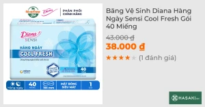 Băng Vệ Sinh Diana Hàng Ngày Cool Fresh 40 Miếng/Gói