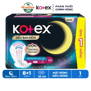 Băng Vệ Sinh Kotex Ban Đêm Mặt Bông Siêu Mỏng Cánh 35cm 8 1 Miếng