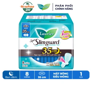 Băng Vệ Sinh Laurier Ban Đêm Siêu Mỏng 1mm 35cm 8 Miếng
