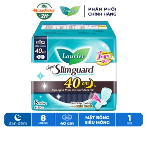 Băng Vệ Sinh Laurier Ban Đêm Siêu Mỏng 1mm 40cm 8 Miếng