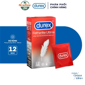 Bao Cao Su Durex Fetherlite Ultima Siêu Mỏng Size 52mm (Hộp 12)