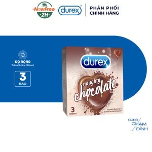 Bao Cao Su Durex Hương Socola Size 52mm (Hộp 3 Cái)