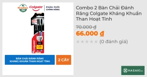Bộ 2 Bàn Chải Đánh Răng Colgate Kháng Khuẩn Than Hoạt Tính