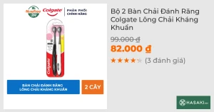 Bộ 2 Bàn Chải Đánh Răng Colgate Lông Chải Kháng Khuẩn