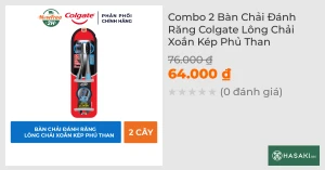 Bộ 2 Bàn Chải Đánh Răng Colgate Lông Chải Xoắn Kép Phủ Than