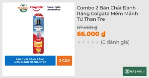 Bộ 2 Bàn Chải Đánh Răng Colgate Mềm Mảnh Từ Than Tre