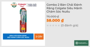 Bộ 2 Bàn Chải Đánh Răng Colgate Siêu Mảnh Chăm Sóc Nướu