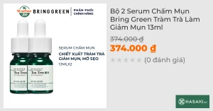 Bộ 2 Serum Chấm Mụn Bring Green Tràm Trà Làm Giảm Mụn 13ml