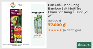 Bộ 3 Bàn Chải Đánh Răng Bamboo Salt Muối Tre Cho Răng Ê Buốt