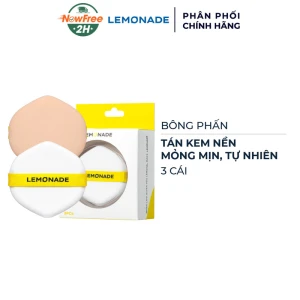 Bộ 3 Bông Phấn Lemonade Tán Kem Nền
