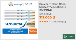 Bộ 4 Kem Đánh Răng Sensodyne Multi Care 100g/Tuýp
