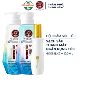 Bộ Chăm Sóc Tóc 50 Megumi Sạch Sâu, Thanh Mát, Ngăn Rụng Tóc 3 Món