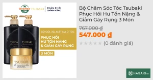 Bộ Chăm Sóc Tóc Tsubaki Phục Hồi Hư Tổn Nặng & Giảm Gãy Rụng 3 Món