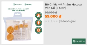 Bộ Chiết Mỹ Phẩm Hotosu Vân Gỗ (8 Món)