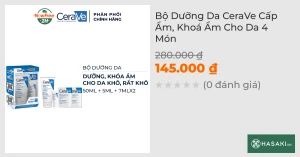 Bộ Dưỡng Da CeraVe Cấp Ẩm, Khoá Ẩm Cho Da 4 Món