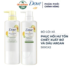 Bộ Gội Xả Dove Phục Hồi Hư Tổn Từ Bơ & Dầu Argan 500gx2