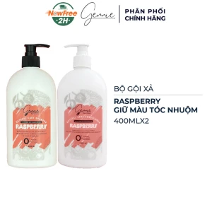 Bộ Gội Xả Gennie Raspberry Giữ Màu Tóc Nhuộm 400mlx2