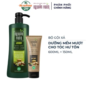 Bộ Gội Xả Nguyên Xuân Dưỡng Tóc Mềm Mượt 600ml 150ml