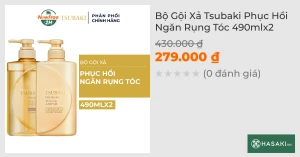 Bộ Gội Xả Tsubaki Phục Hồi Ngăn Rụng Tóc 490mlx2