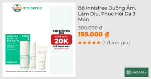 Bộ innisfree Dưỡng Ẩm, Làm Dịu, Phục Hồi Da 3 Món