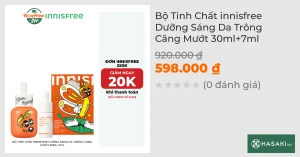Bộ Tinh Chất innisfree Dưỡng Sáng Da Trông Căng Mướt 30ml 7ml