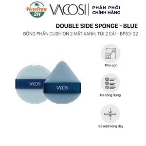 Bông Cushion Vacosi 2 Mặt Màu Xanh BP53 (Túi 2 Cái)
